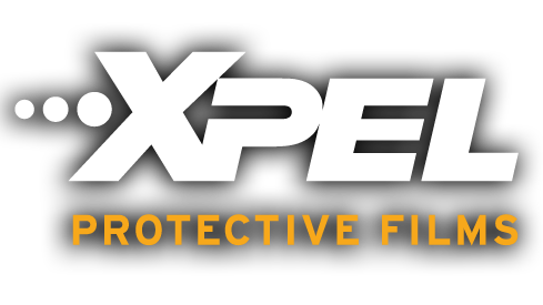 The suntek paint protection film logo is red and blue on a white background.
