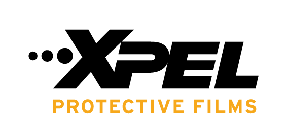 The suntek paint protection film logo is red and blue on a white background.