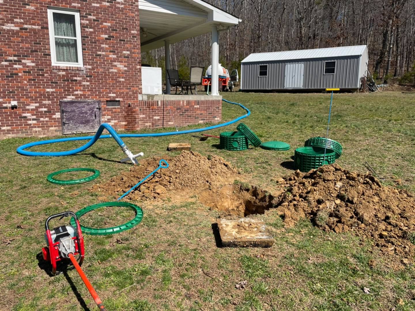 installed risers to help with future inspections and services