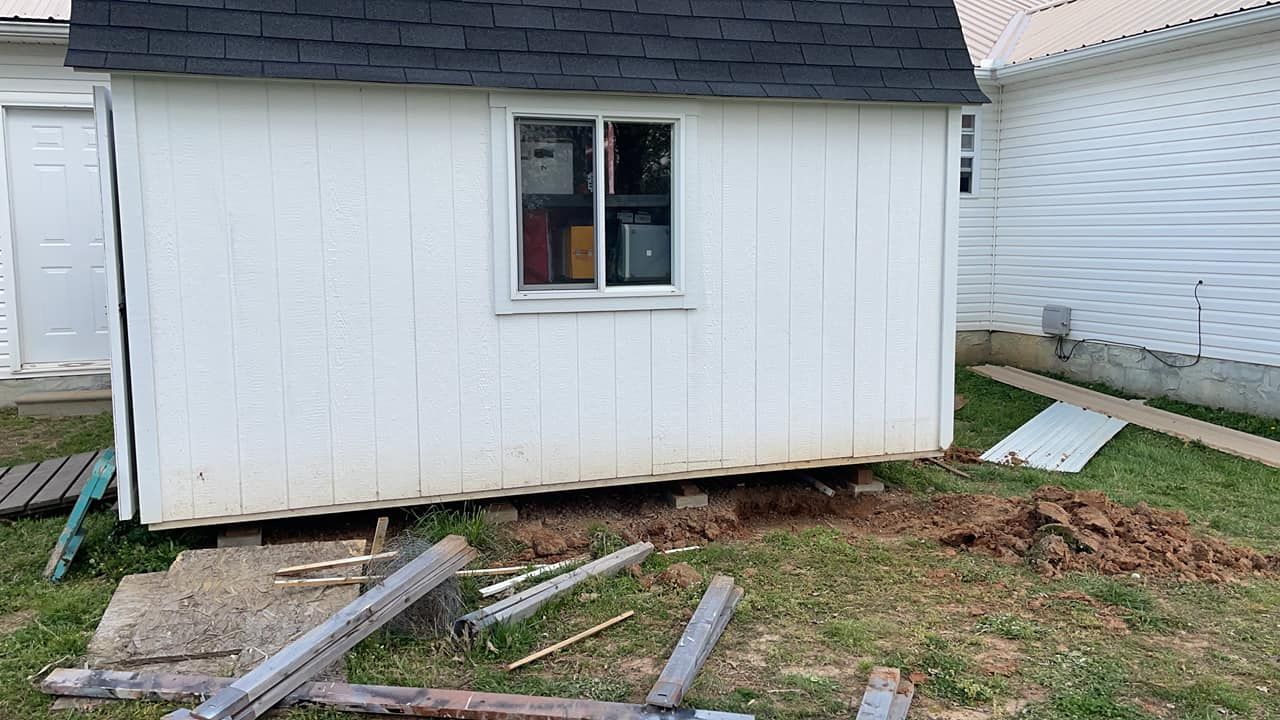 a house ready to be built electrical wirings for septic tank