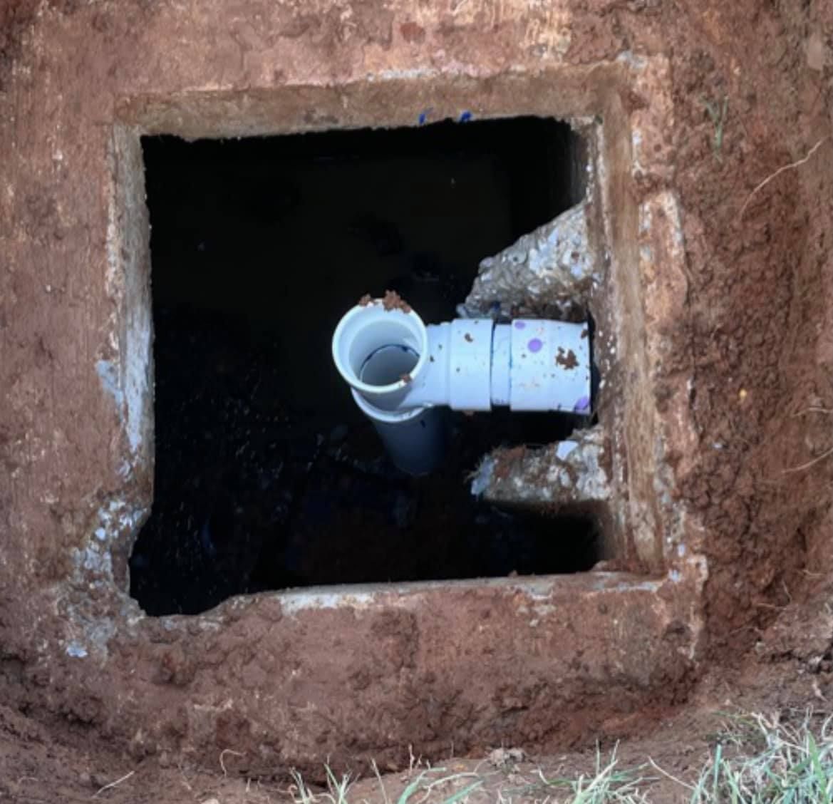inspection done on his drain line and tank after having an overflow in the home that completely ruined his bedroom floor