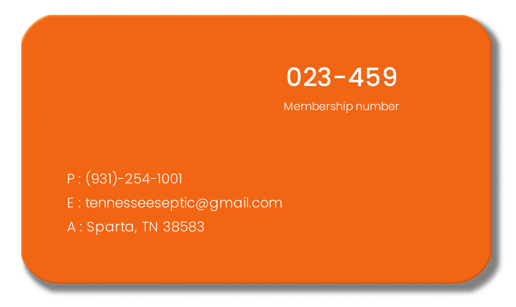 Tennessee Septic Membership back