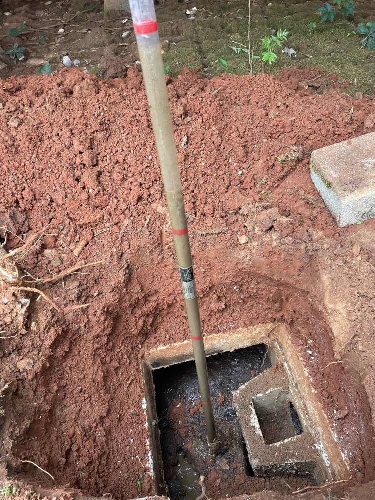 inspection done on his drain line and tank after having an overflow in the home that completely ruined his bedroom floor