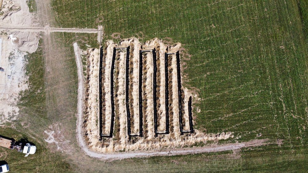 This install required 37 feet of leach lines to b installed to correct failed system