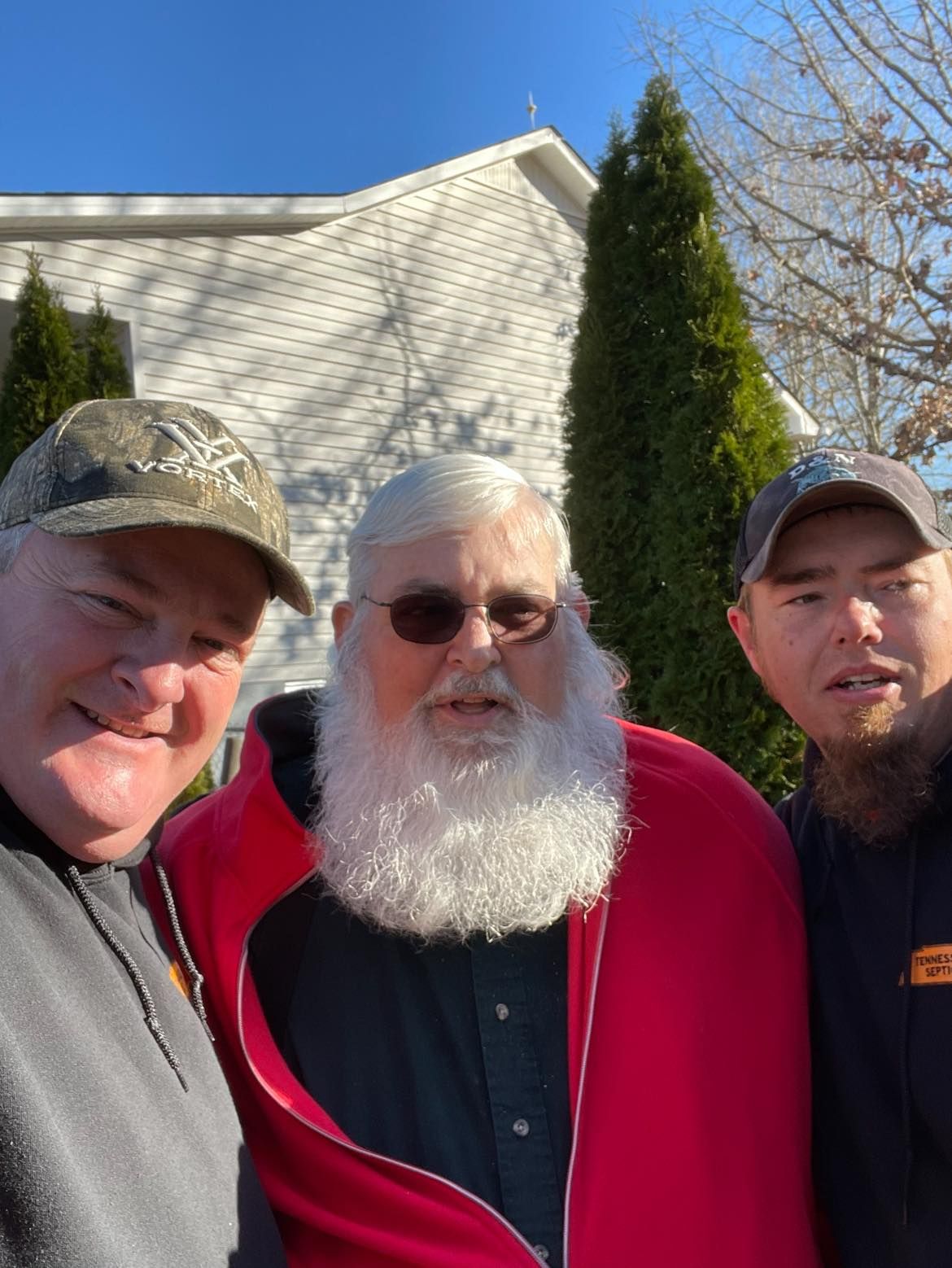 image of the team members with a client