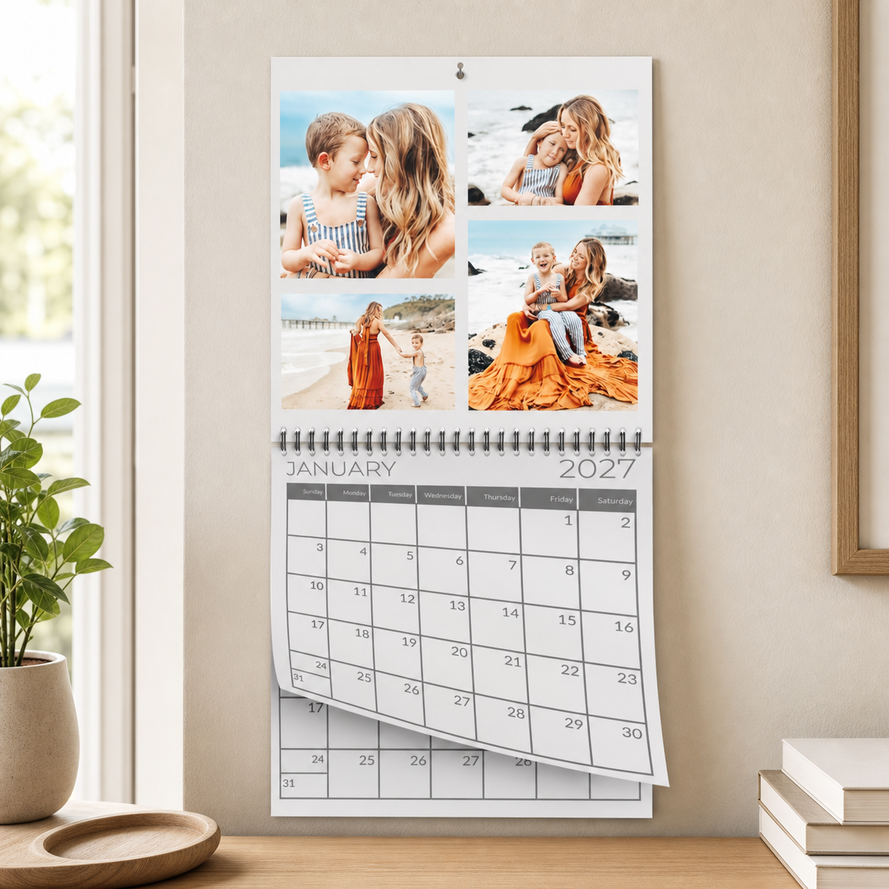 2027 personalized photo wall calendar