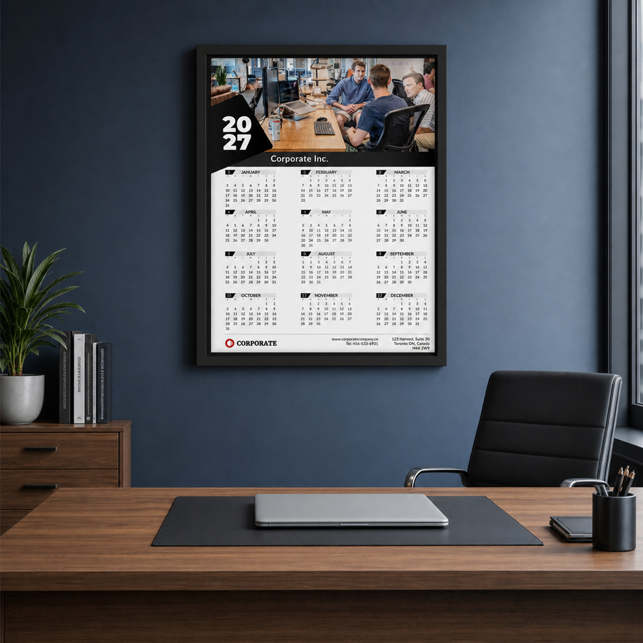 2027 framed poster calendar