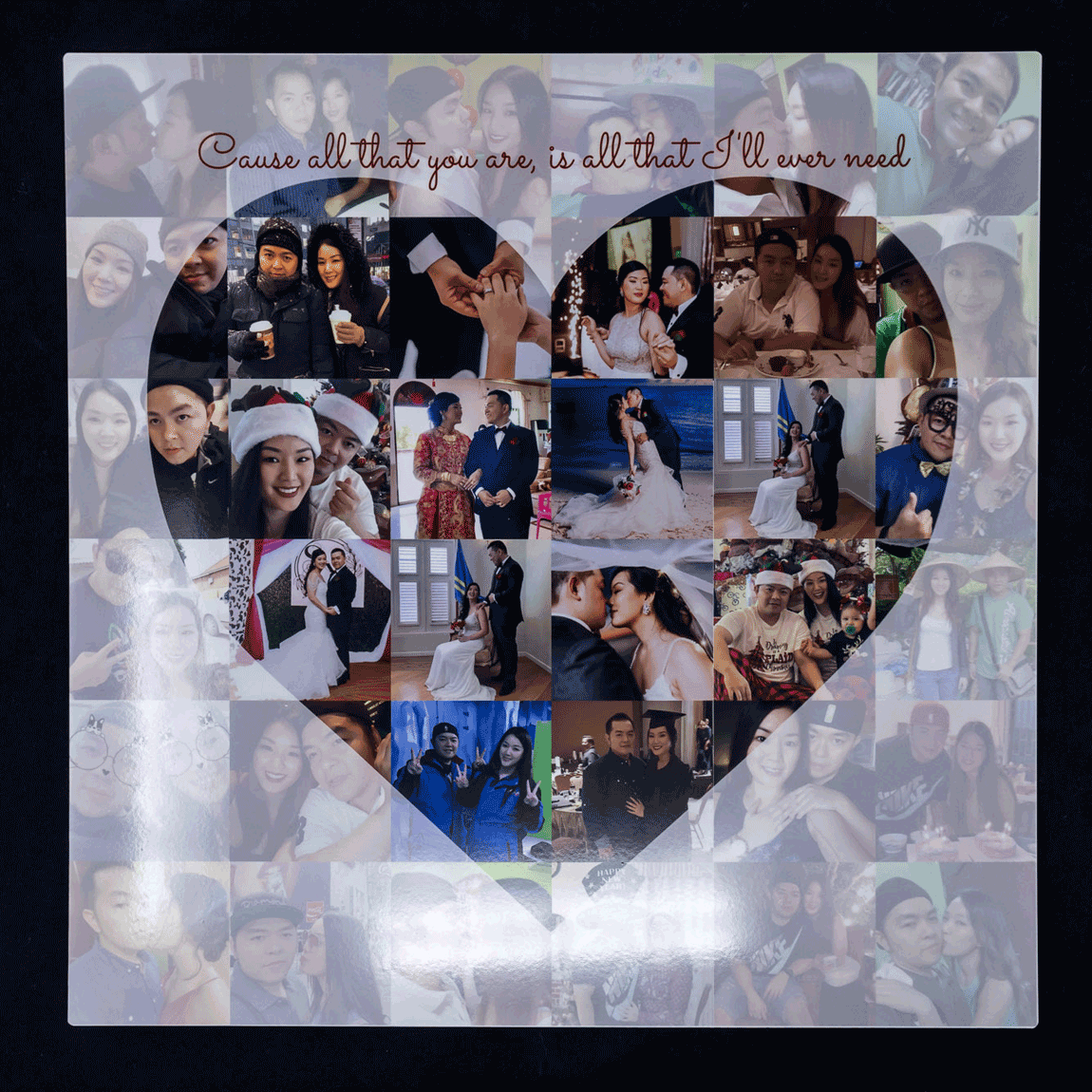 Custom Heart collage of customer