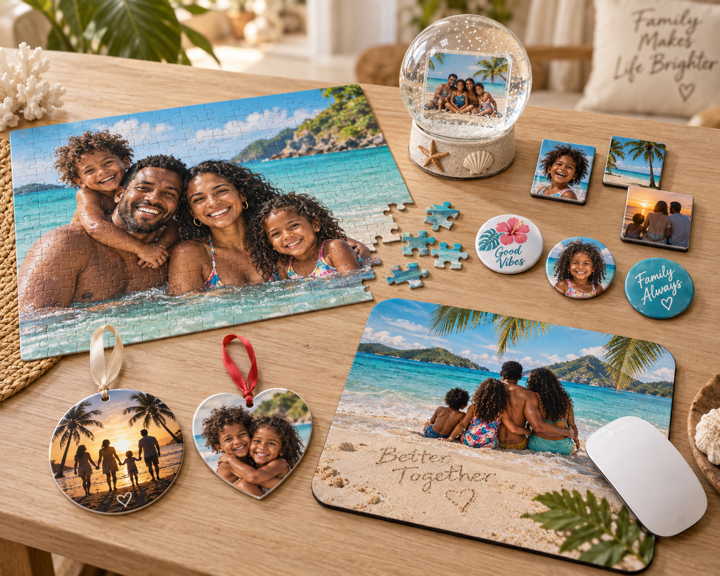 Puzzles, Mousepads, Buttons, Magnet & More