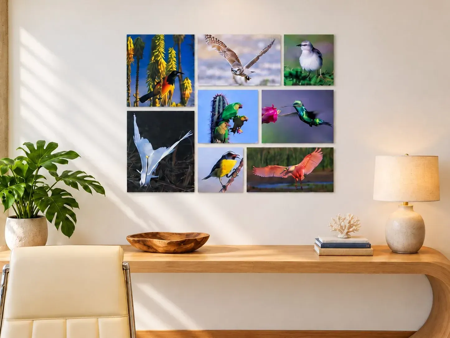Bird Collection — Duraluxe™ Matte Metal in a styled room