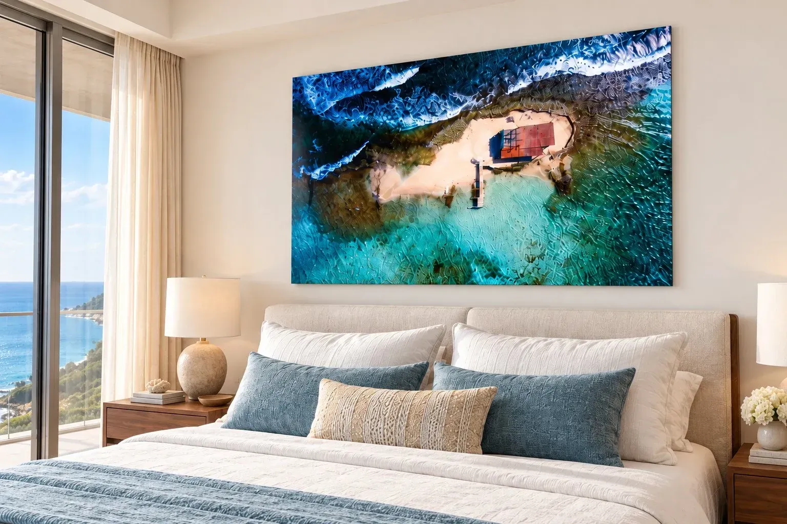 Sea Glass Island — Duraluxe™ Exterior Grade Glossy Metal in a styled room
