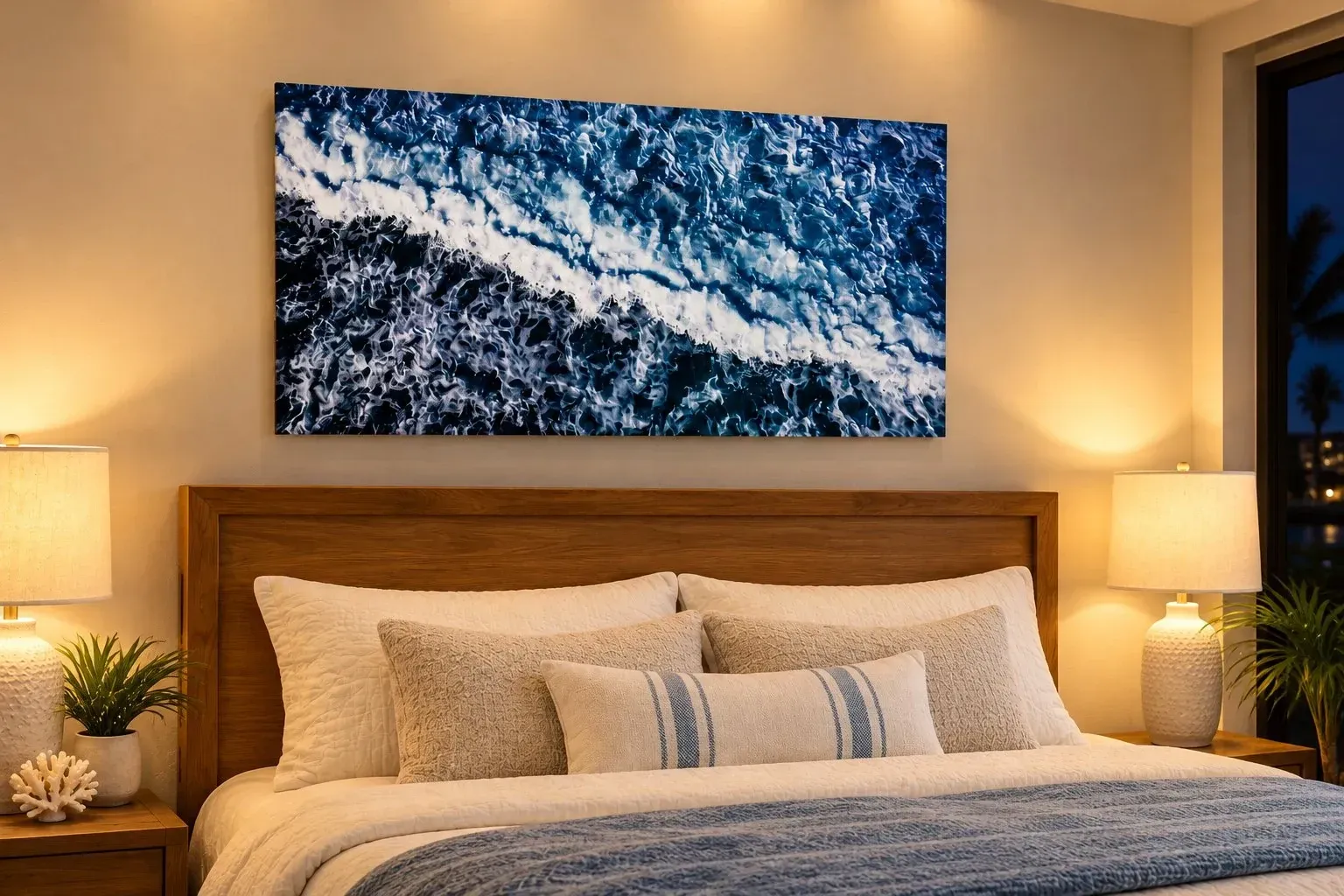 California Beach Coastline — Duraluxe™ Salt Lake Highly Textured Metal in a styled room