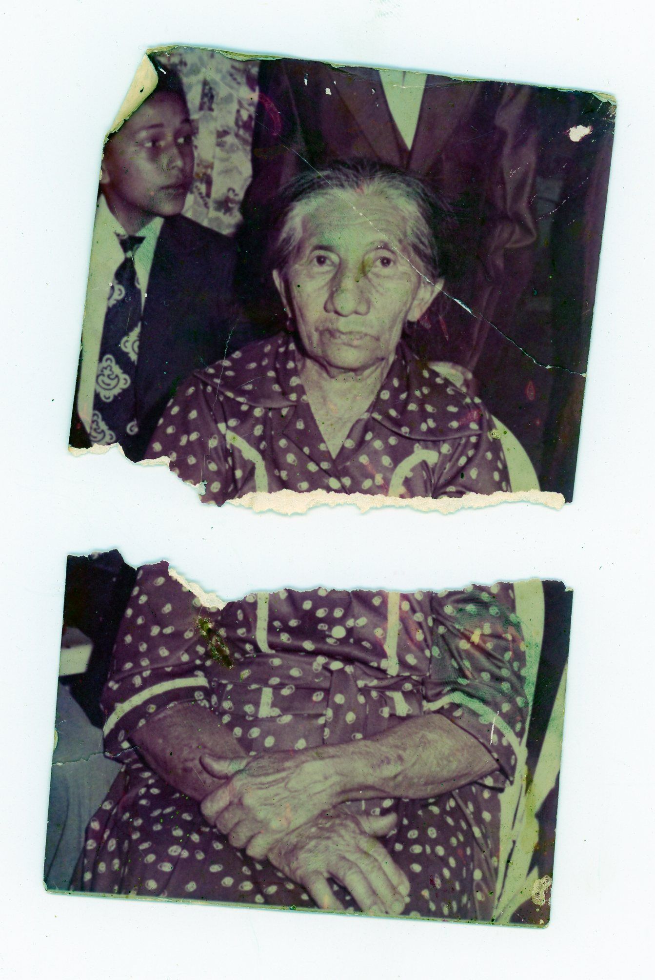 Water damaged photo