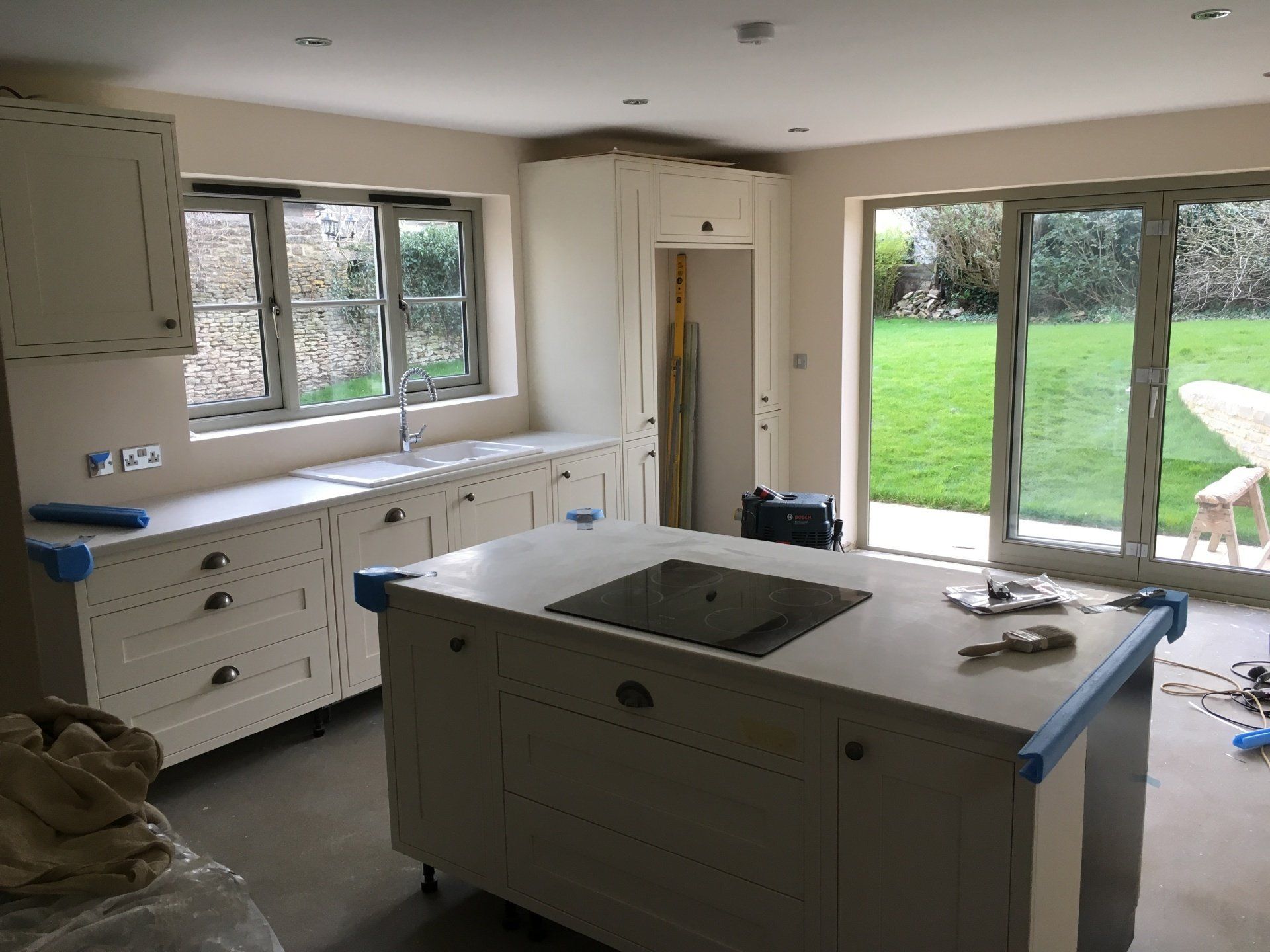 During kitchen installation in Longworth
