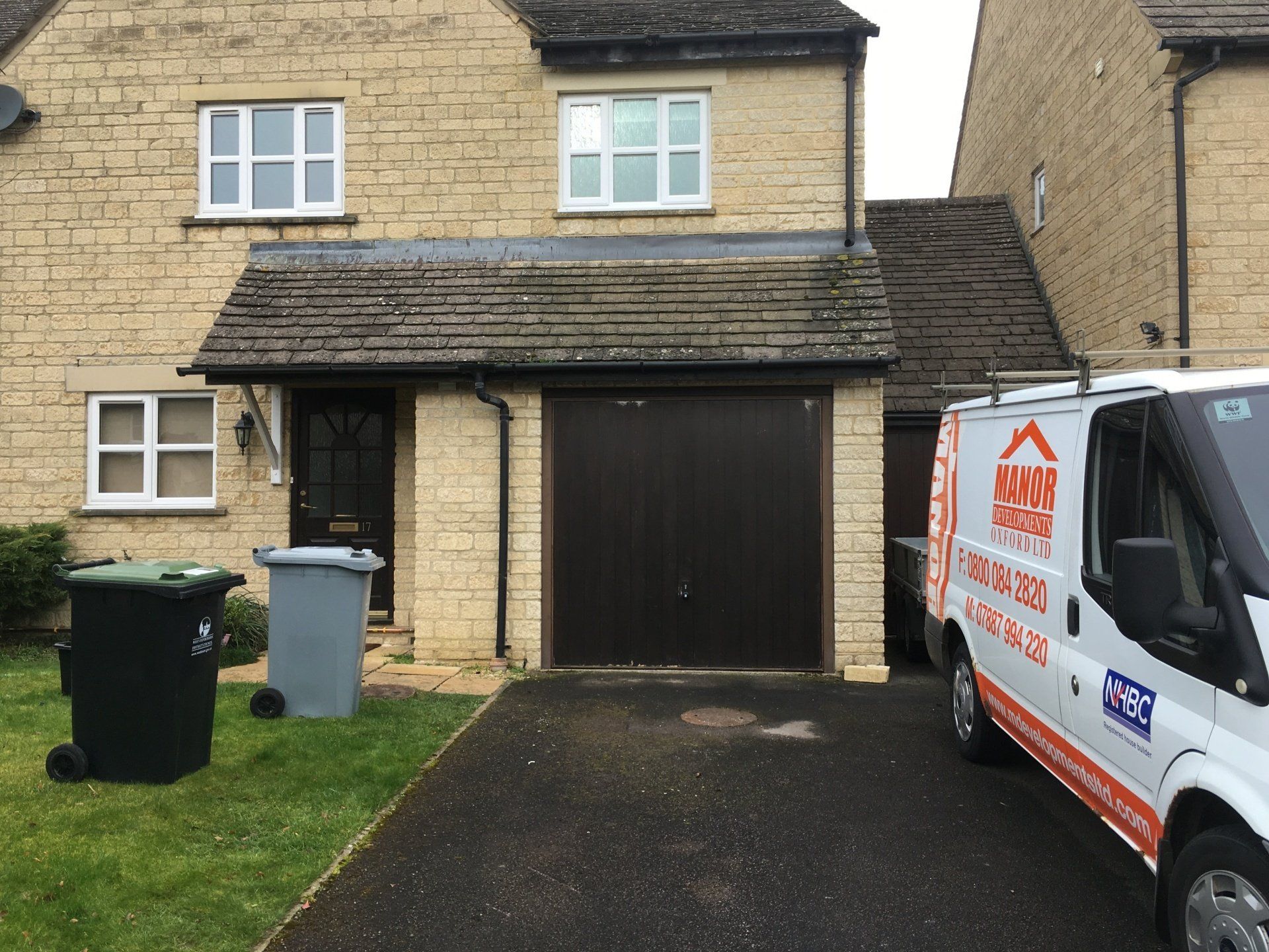 Before single garage conversion in Witney