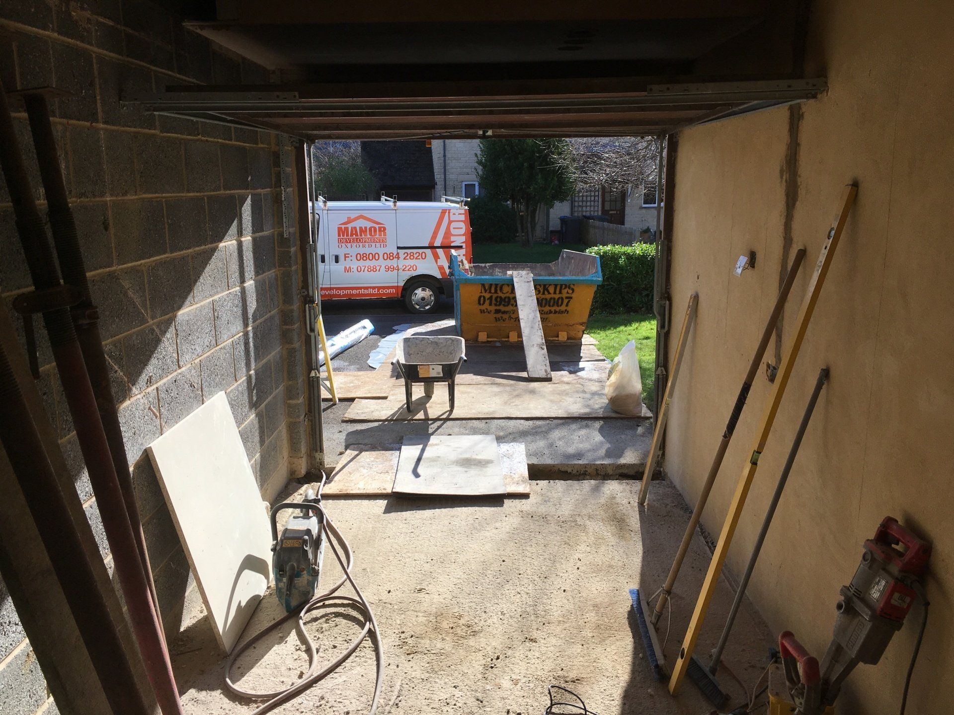 Starting a single garage conversion in Witney