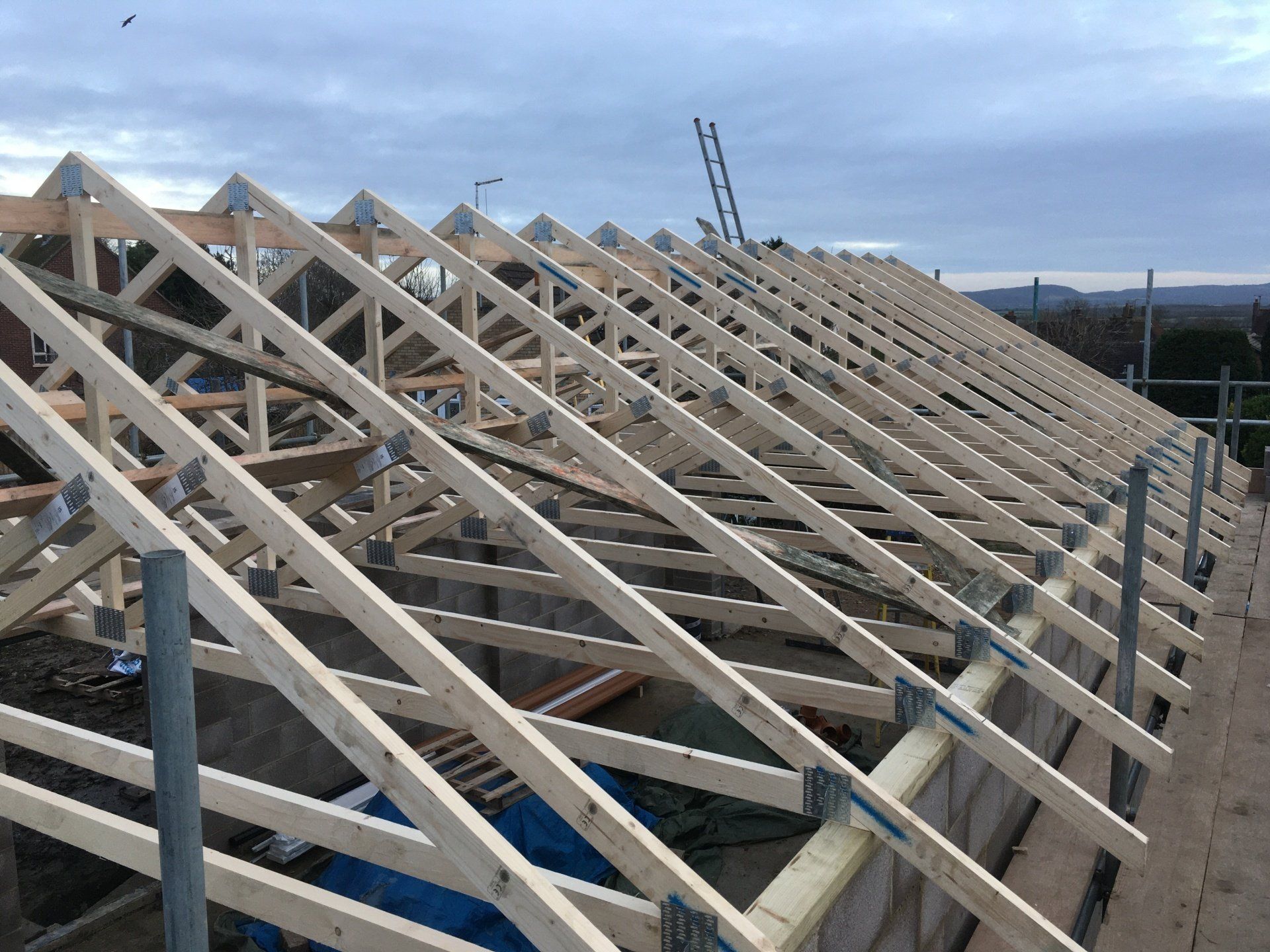 Garage roof construction in Buckinghamshire