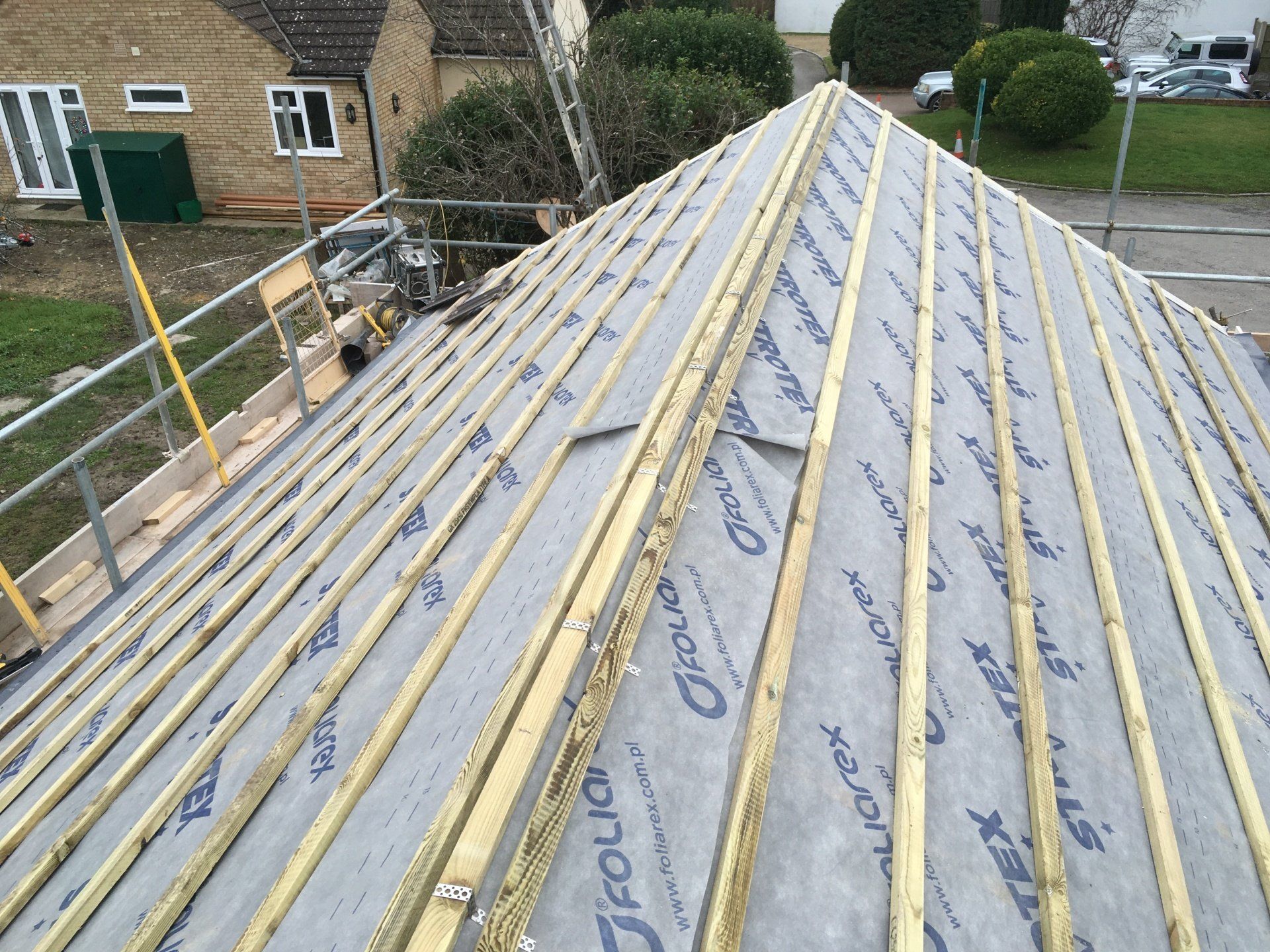 Garage roof construction in Buckinghamshire