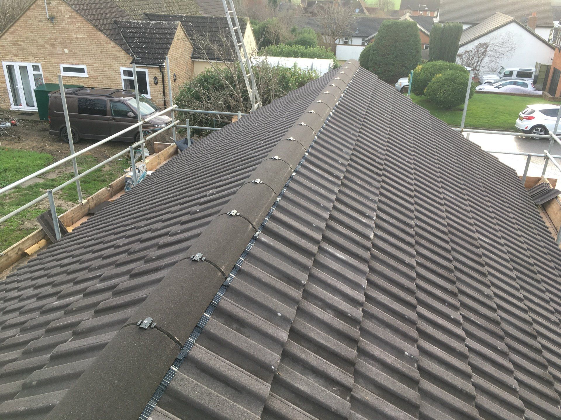 Garage roof construction in Buckinghamshire
