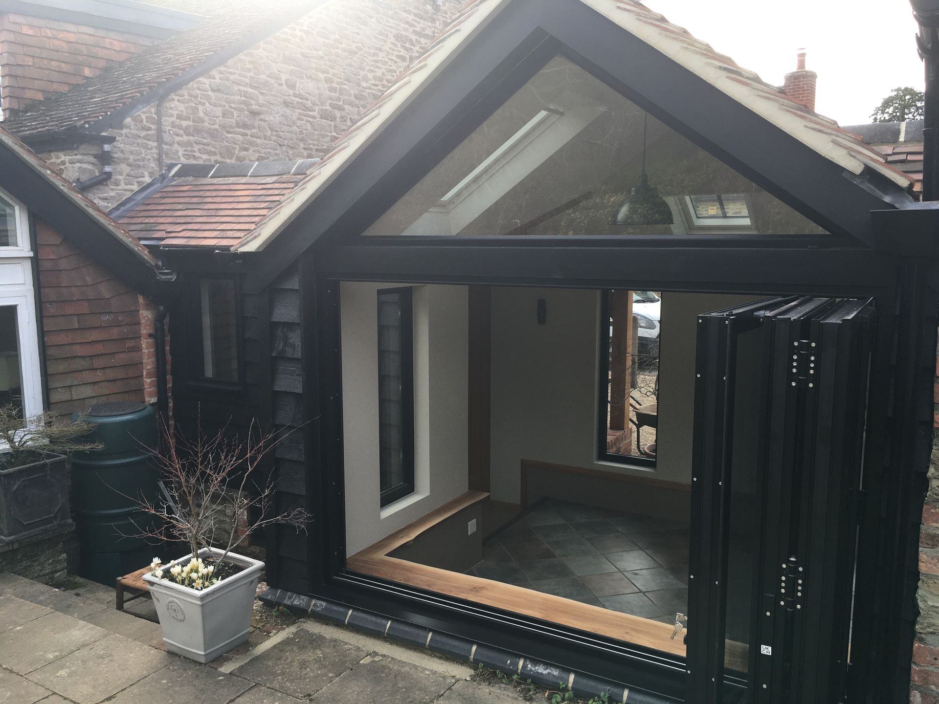 Porch extension in Longworth, Oxfordshire