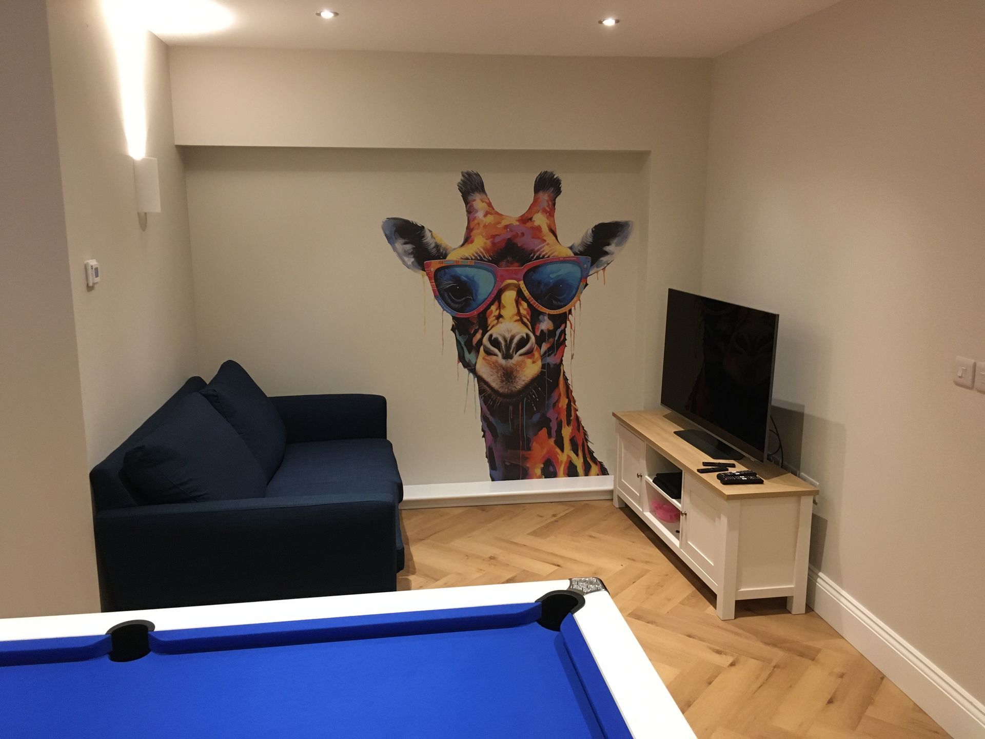 Garage conversion games room and office in Gerrards Cross