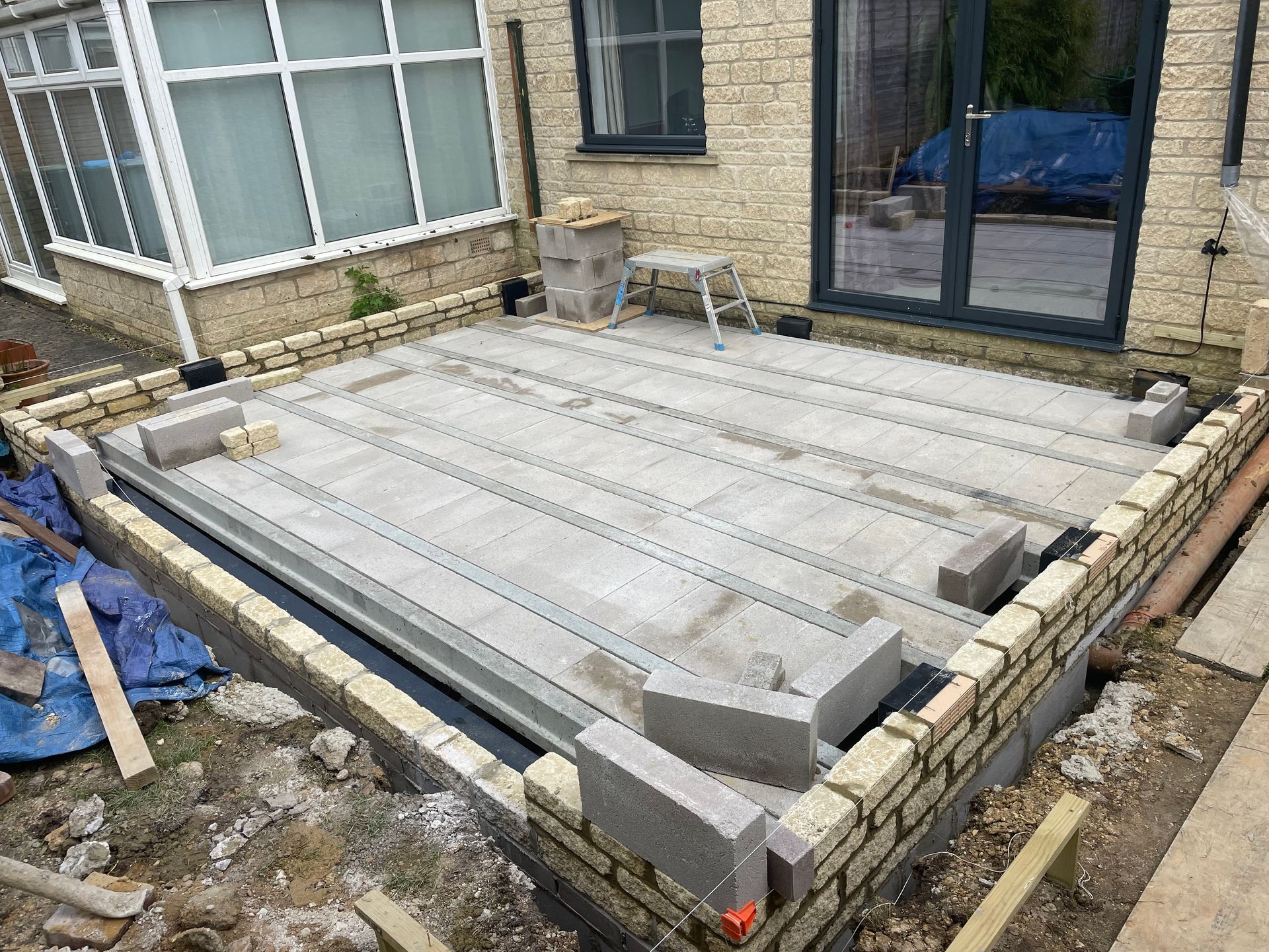 Rear house extension foundation in Witney
