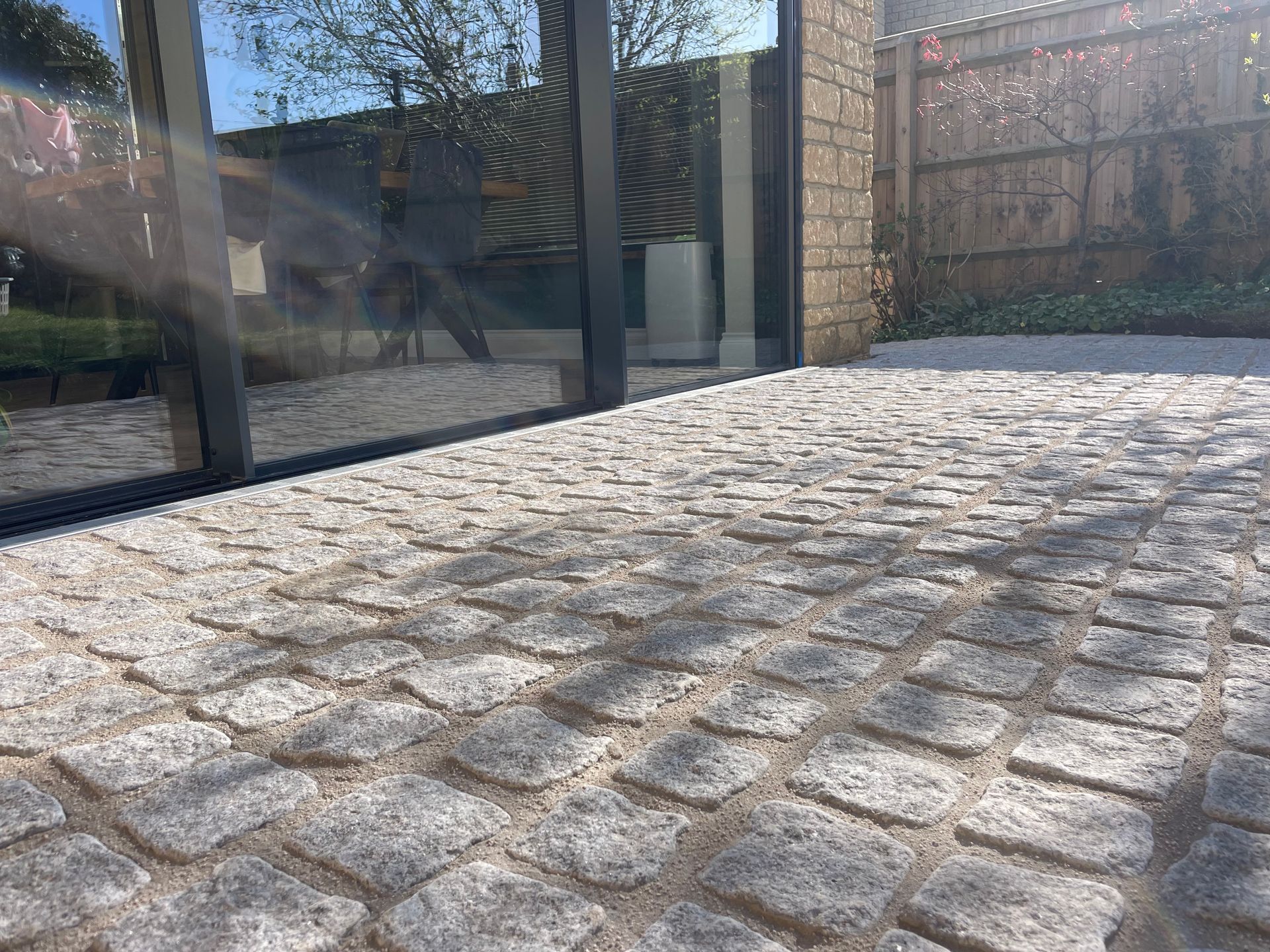 Granite setts patio in Witney