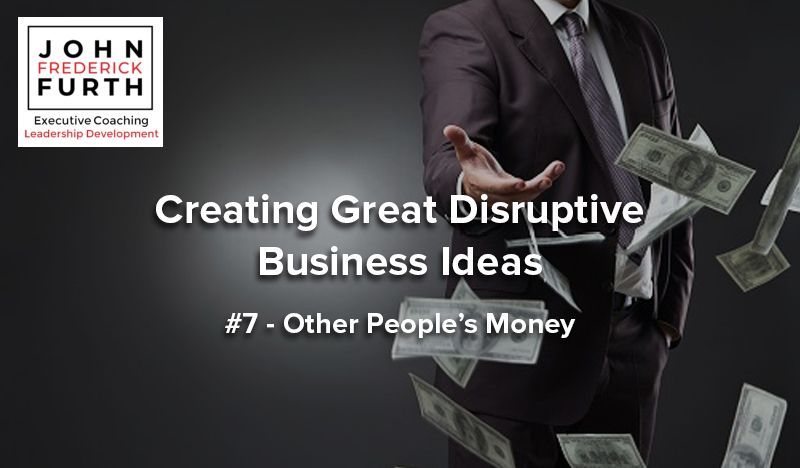 Man in suit with cash floating, title
