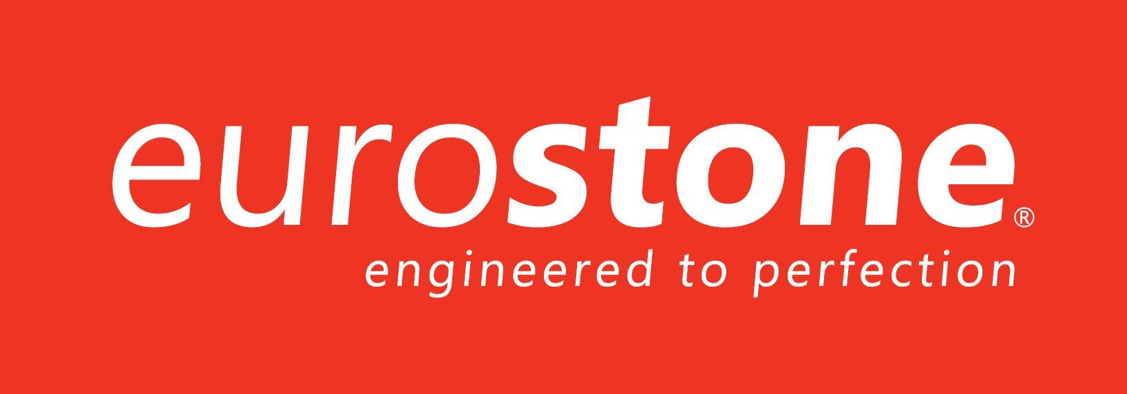 The eurostone logo is on a red background.