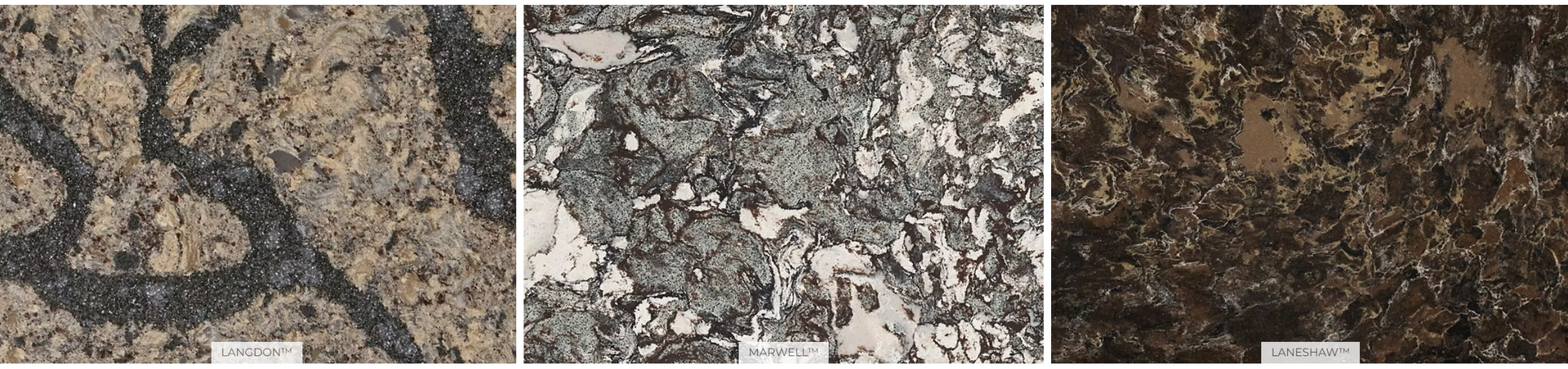 Three different types of rocks are shown in a collage.