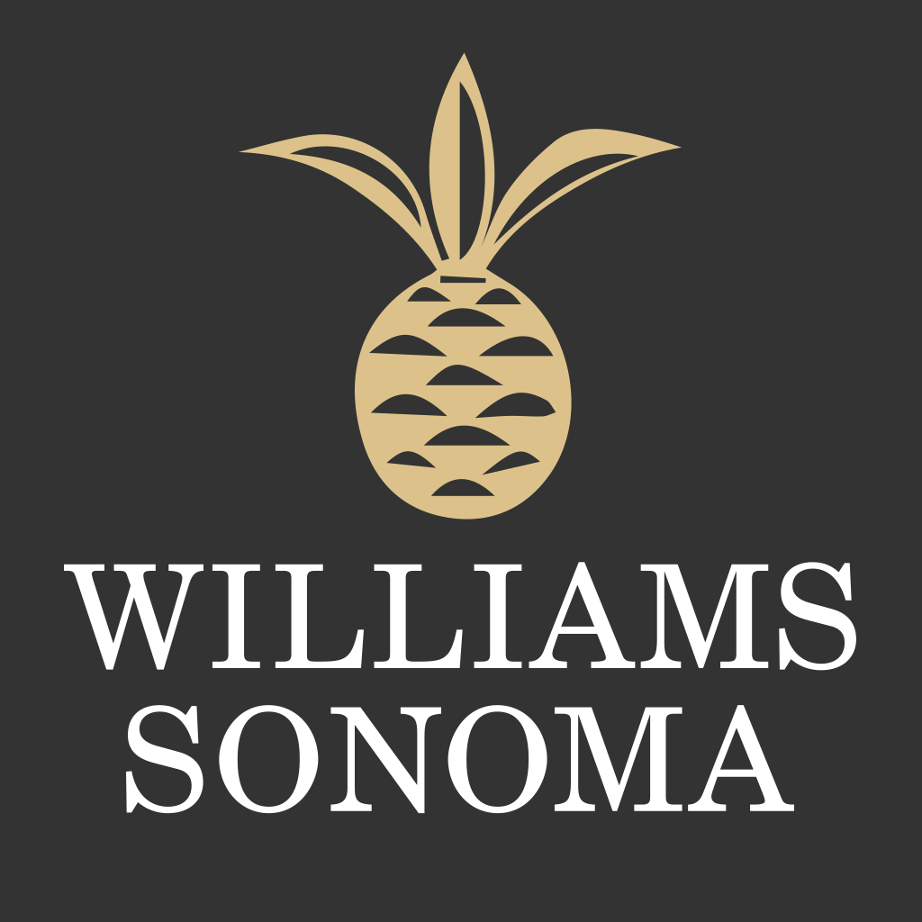 The logo for williams sonoma has a pineapple on it