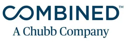 Logo for Combined, a Chubb Company, with an infinity symbol and text in dark blue.