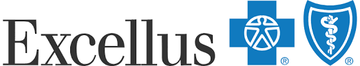 Excellus health insurance logo with a blue cross icon and a blue shield icon.
