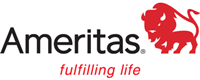 Ameritas logo with red bison illustration and tagline
