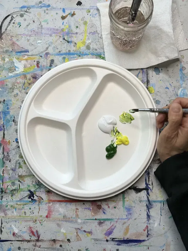 paint mixing plate