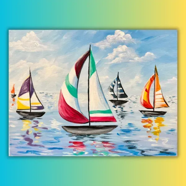sailboats painting