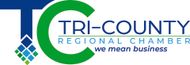 The tri-county regional chamber logo says we mean business