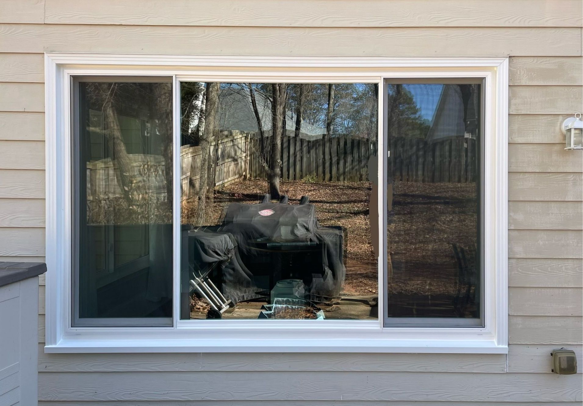 Replacement windowed converted to a 3-lite slider window