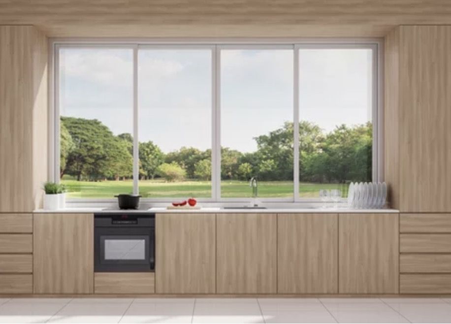 sliding window in the kitchen
