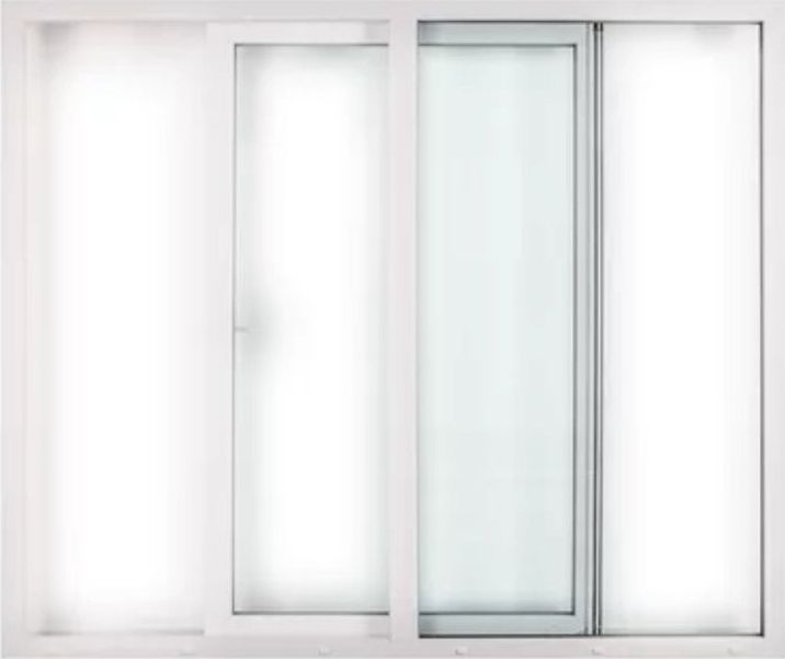 slightly open white sliding window