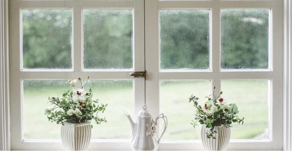 decorated casement window