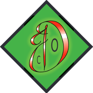Green diamond logo with black border and stylized red and black letters C, J, and O.
