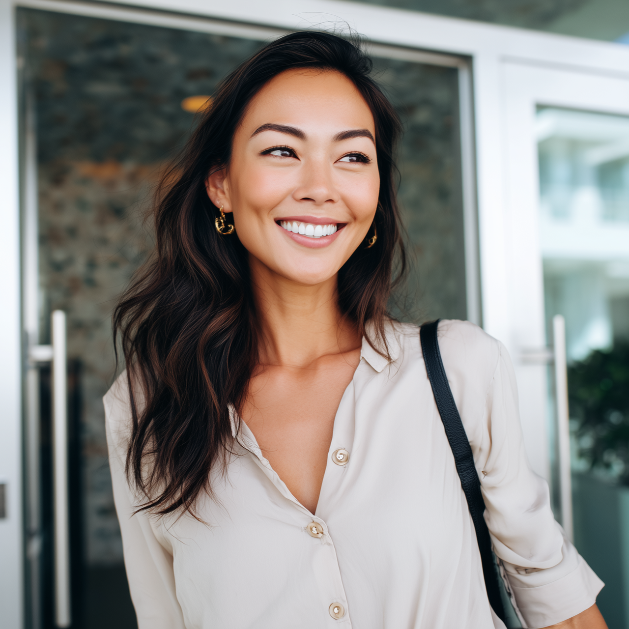 A split-screen comparison: one side shows clear aligners on teeth, the other shows traditional metal braces.