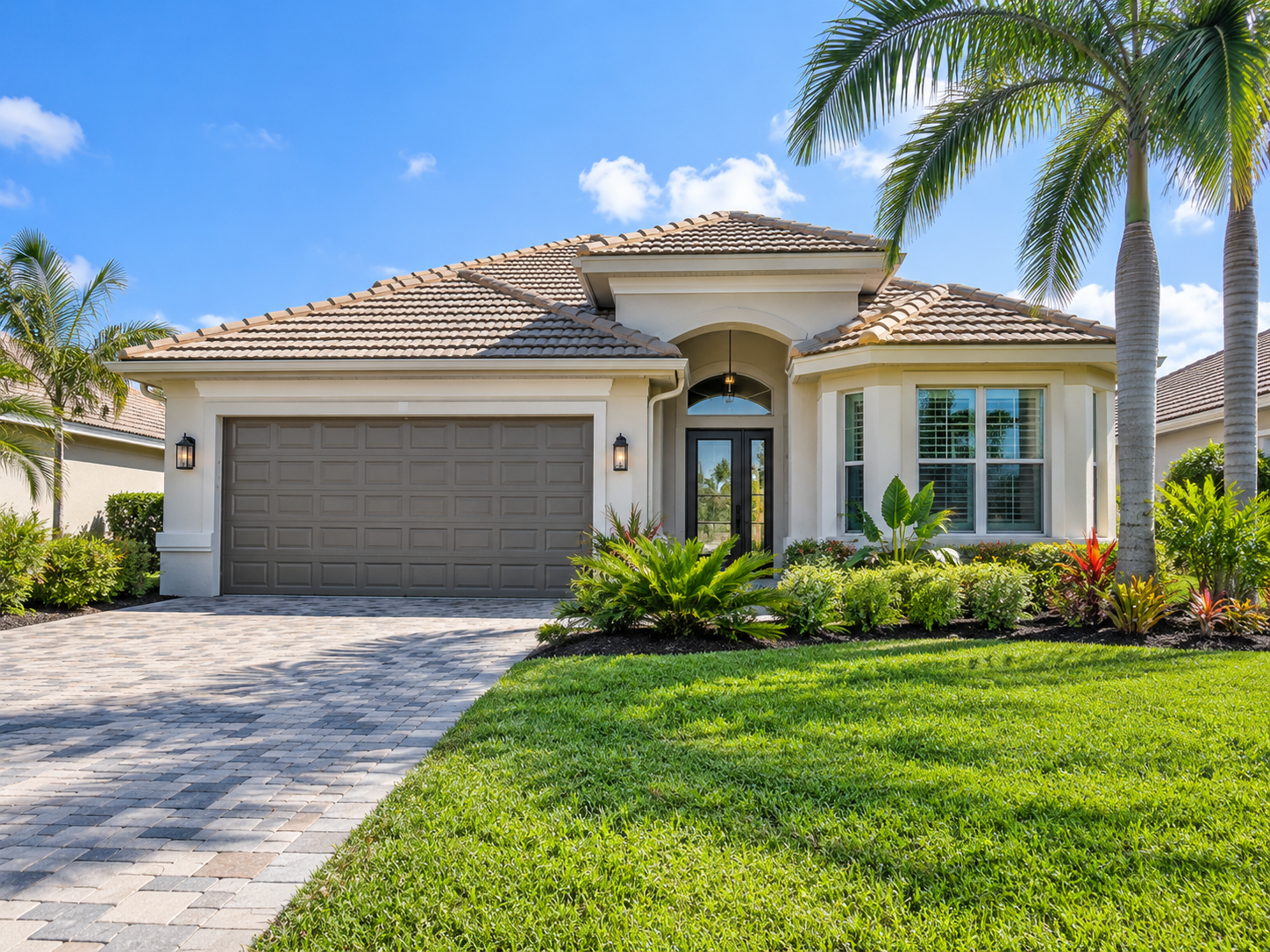 Property damage claim inspection at a storm-damaged Florida home