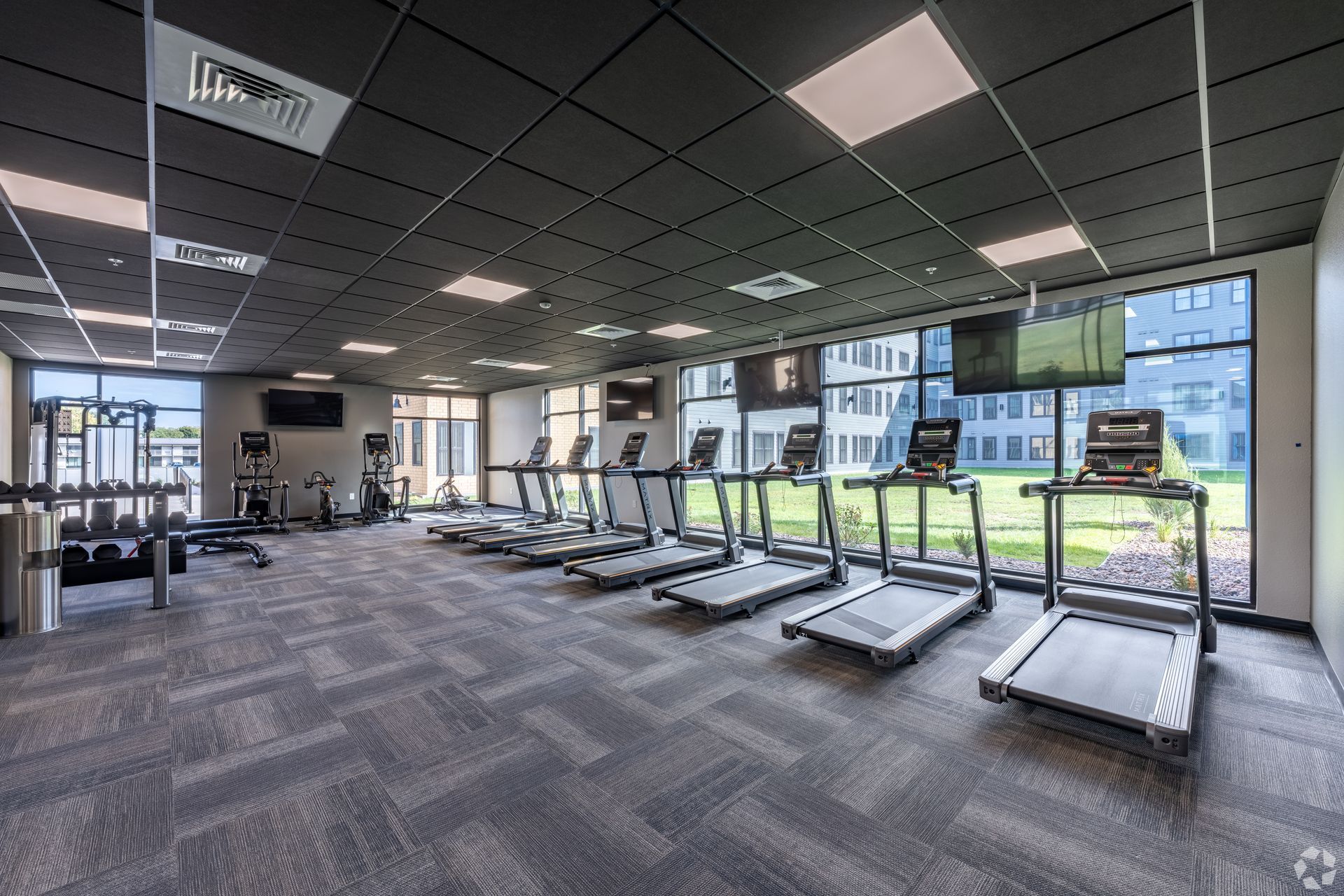 Fitness center with weigh
