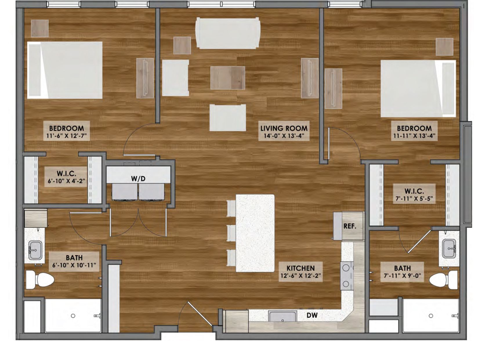 Floor plan of an apartment