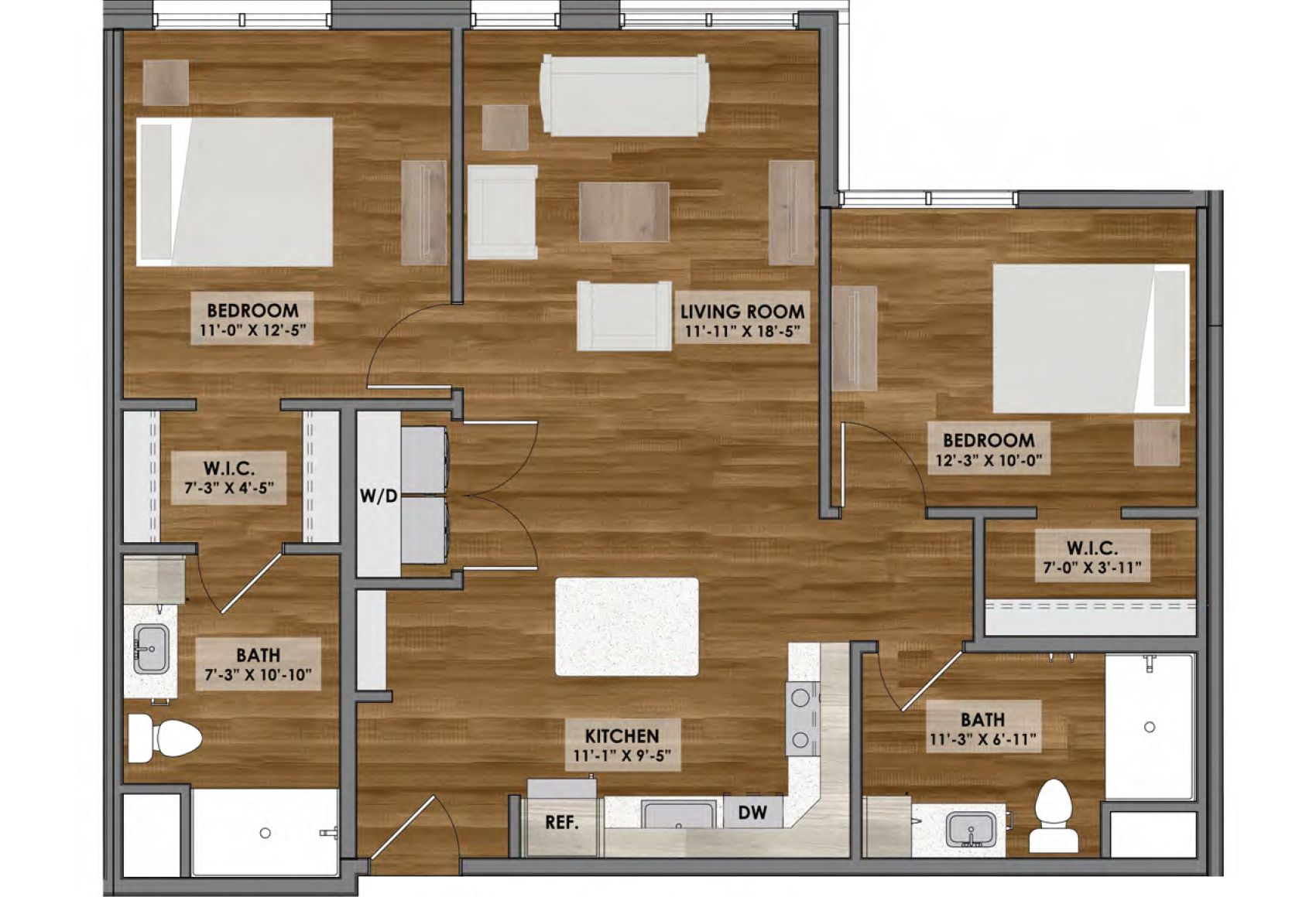 Floor plan of an apartment