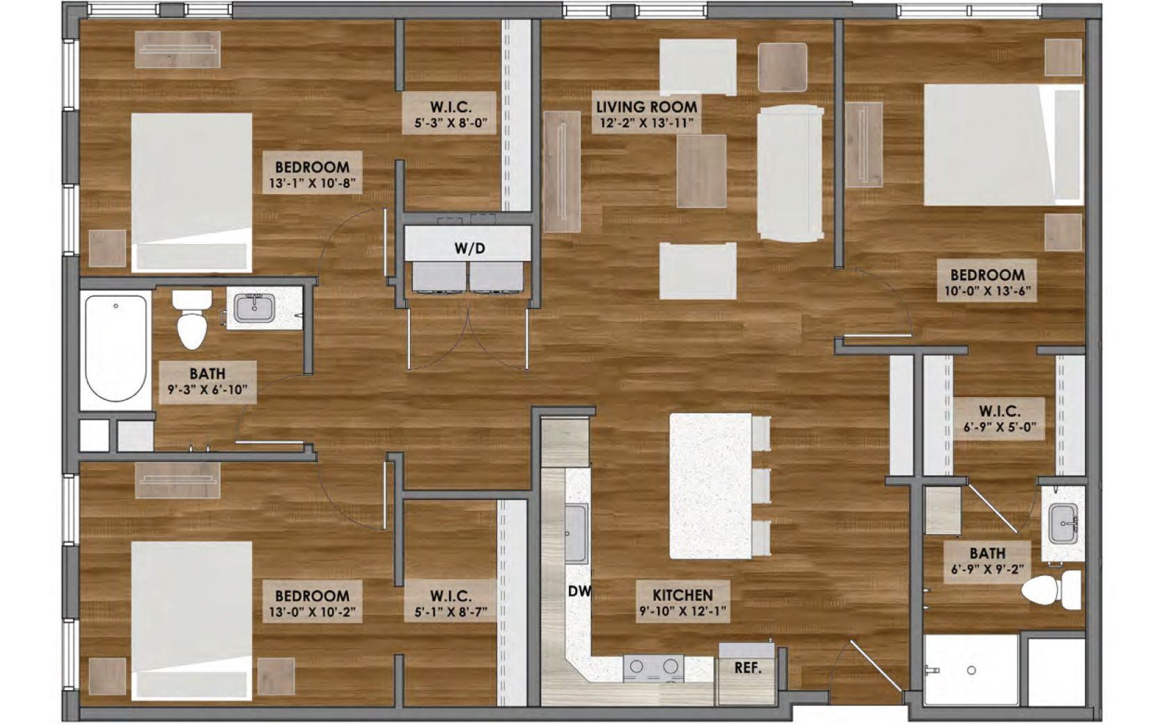 Floor plan of an apartment