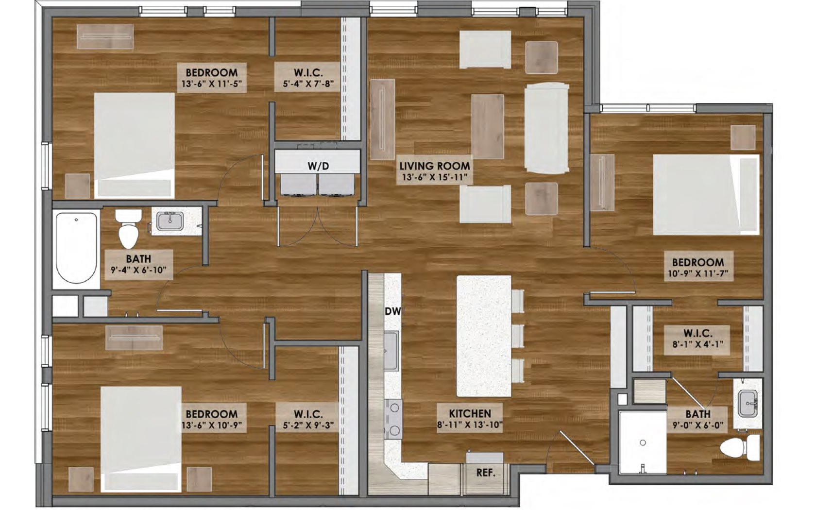 Floor plan of an apartment
