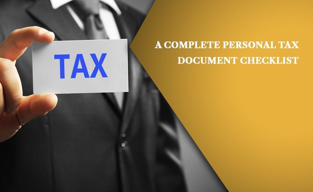 A complete personal tax document checklist banner. A complete personal tax document checklist banner.